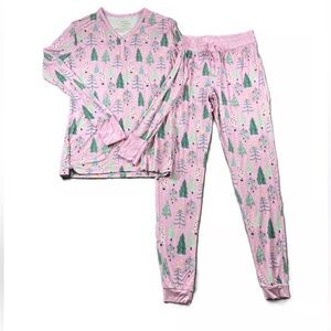 Little Sleepies Pajamas Christmas Twinkling Trees  5/6